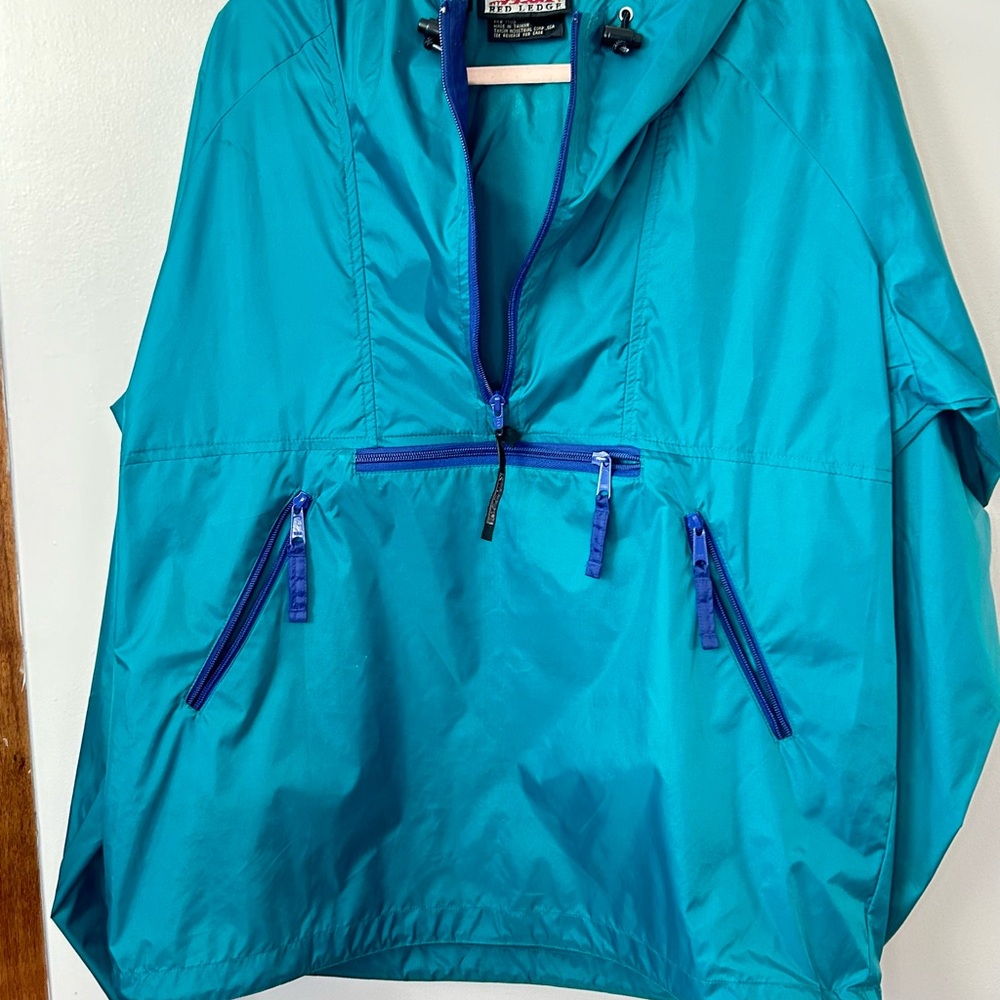 Red Ledge Teal & Navy Hooded Shell Jacket